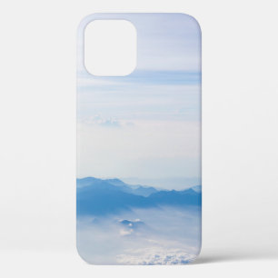 Blue sky and mountains view from airplane stylized iPhone 12 case