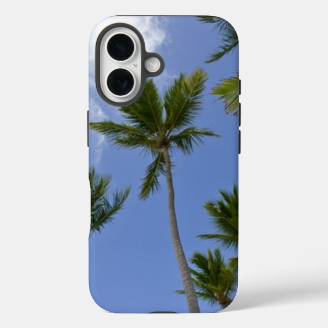 Blue Sky and Palm Trees Case-Mate iPhone Case (Back)
