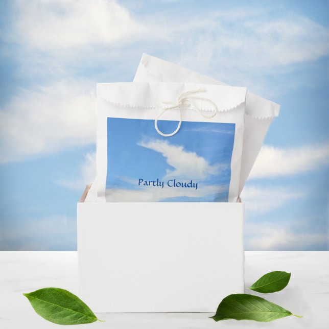 Blue Sky and White Cloud Customisable Favour Bag (Creator Uploaded)