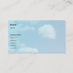 blue sky and white clouds business card