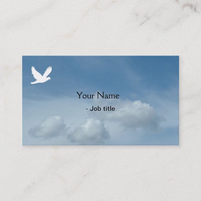 blue sky and white clouds business card (Front)