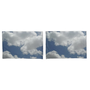 Blue Sky and White Clouds Photo Print Design Fun Pillowcase