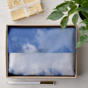 Blue Sky and White Clouds Photo Tissue Paper