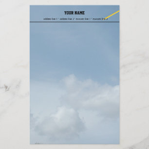 Blue sky and white clouds. stationery