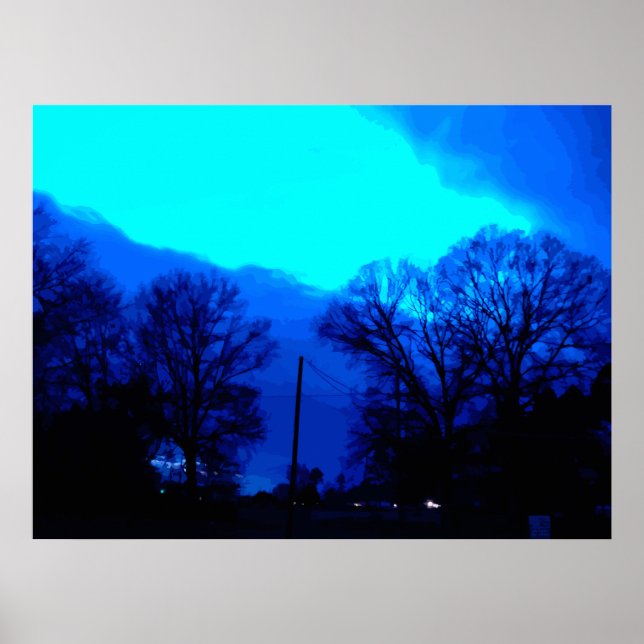 Blue Sky at Night Poster (Front)