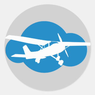 Blue Sky Aviation Classic Round Sticker