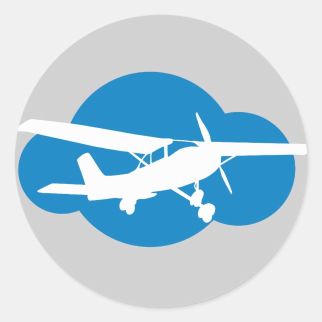 Blue Sky Aviation Classic Round Sticker (Front)