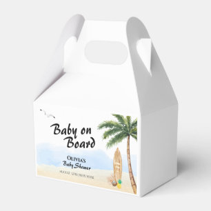 Blue Sky Baby On Board Beach Surf Baby Shower  Favour Box