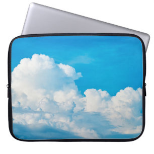 Blue sky background clouds white laptop sleeve
