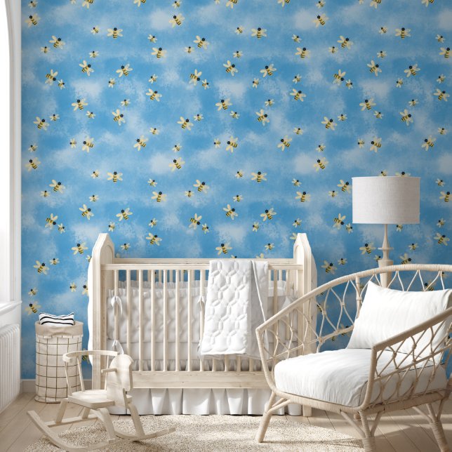Blue Sky Bees Wallpaper (Kids)