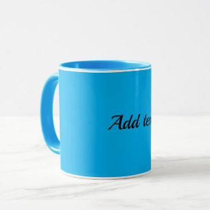 Blue, Sky Blue colour TEMPLATE, personalise, Mug