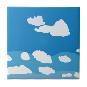 Blue Sky Cloud Ceramic Tile