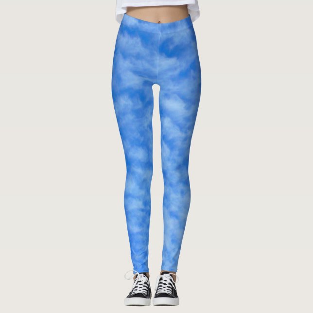 Blue Sky Cloud Leggings (Front)