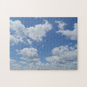 Blue Sky Clouds Creative Pattern Jigsaw Puzzle
