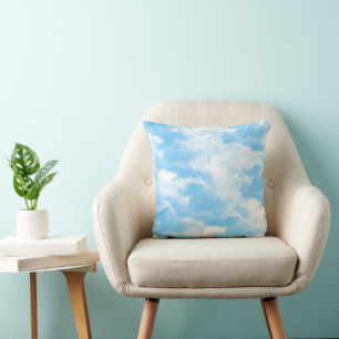 Blue Sky Clouds Cushion