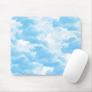 Blue Sky Clouds Mouse Pad