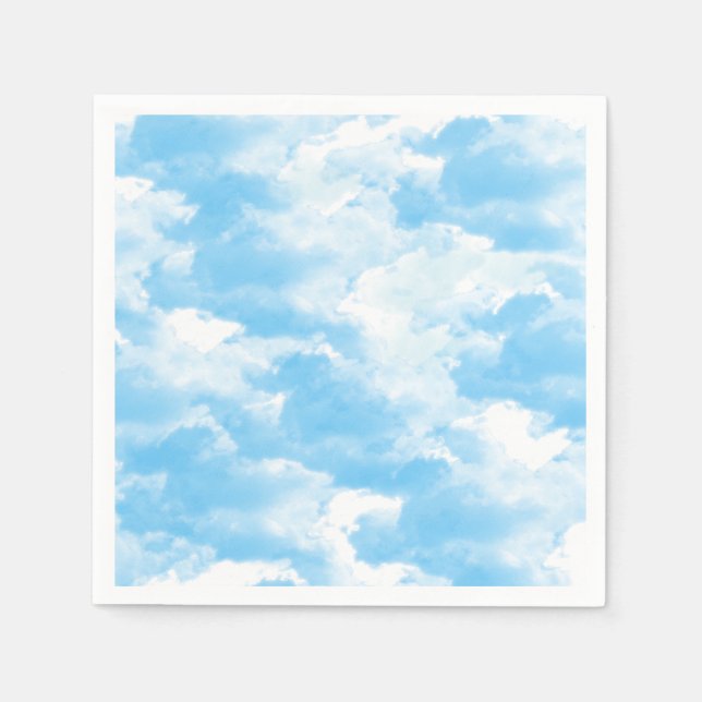 Blue Sky Clouds Napkin (Front)