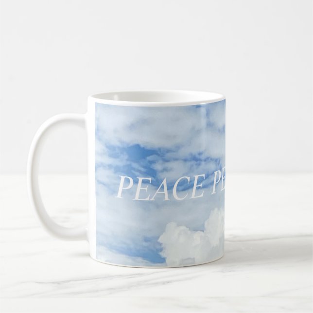 BLUE SKY CLOUDS PHOTO CLASSIC COFFEE MUG (Left)