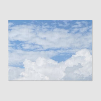 BLUE SKY CLOUDS PHOTO TISSUE PAPER