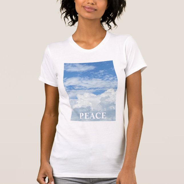 BLUE SKY CLOUDS PHOTO WOMEN'S T-SHIRT (Front)