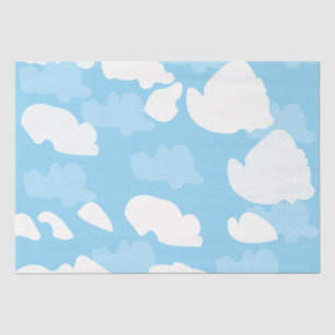 Blue Sky Clouds Tissue Paper