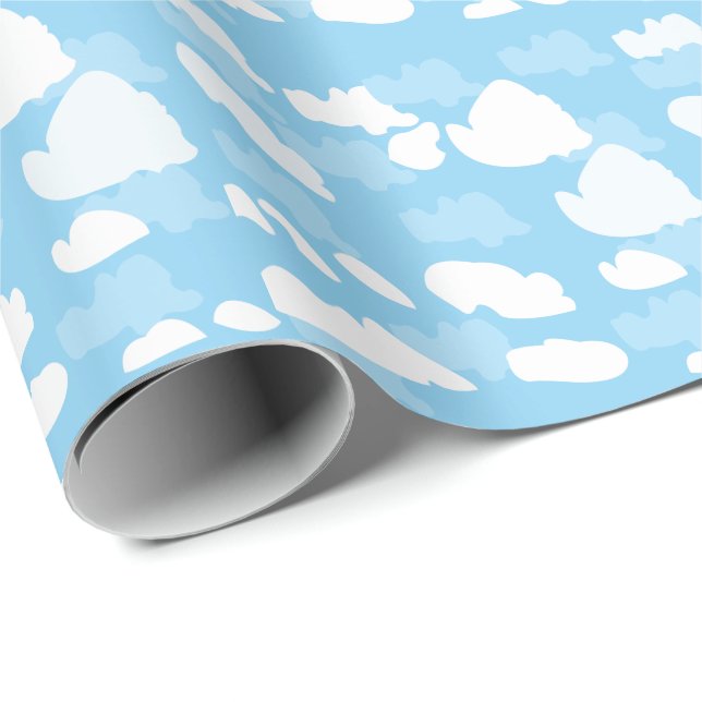 Blue Sky Clouds Wrapping Paper (Roll Corner)