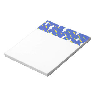 Blue Sky Cloudy Thunderstorm White Clouds Thunders Notepad