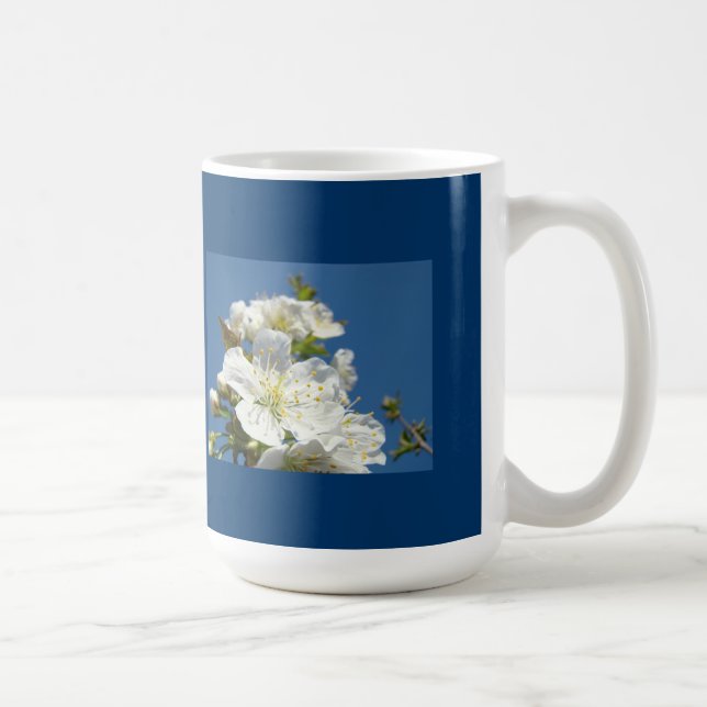 Blue Sky Coffee Mugs Cherry Blossoms Spring (Right)