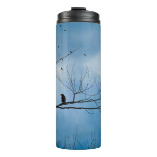 Blue Sky Crows Thermal Tumbler