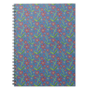 Blue Sky Dancing Watercolor Daisies Notebook