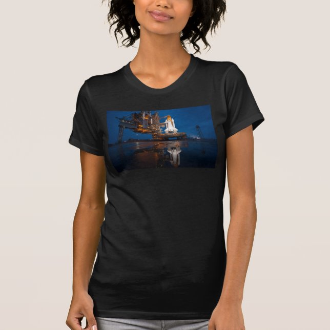 Blue Sky for Space Shuttle Atlantis Launch T-Shirt (Front)