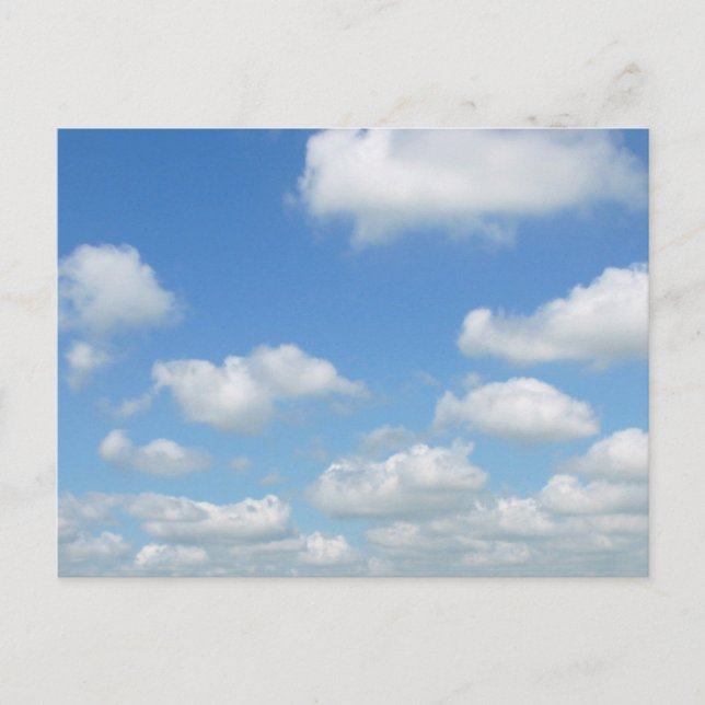 Blue Sky Fresh Air Clouds Postcard (Front)