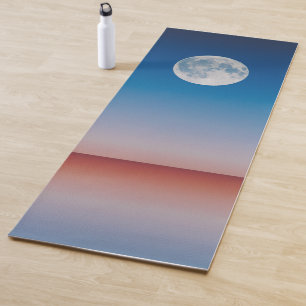 Blue Sky Full Moon Yoga Mat