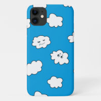 Blue Sky Funny Cartoon Clouds