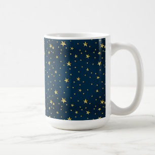 Blue Sky Golden Stars Coffee Mug