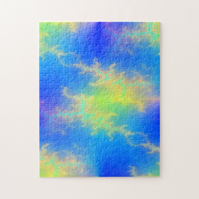 Blue Sky & Golden Yellow Lightning Bolts Jigsaw Puzzle (Vertical)
