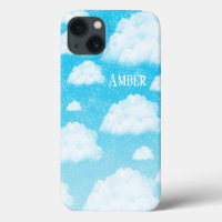 Blue Sky Gradient White Clouds Personalised