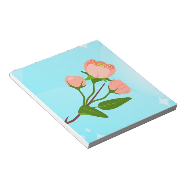Blue sky gradient with blooming spring branch  notepad (Angled)