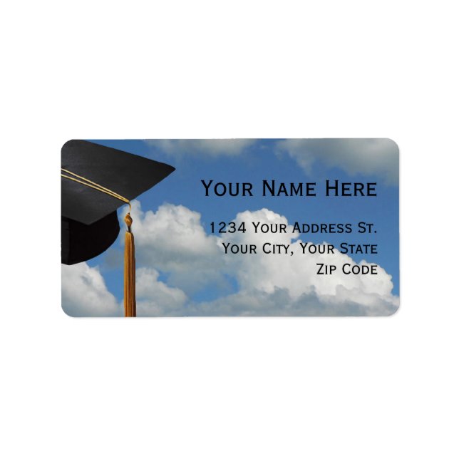 Blue Sky Graduation Return Address Labels (Front)