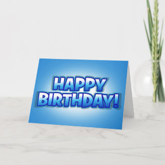 Blue Sky Happy Birthday Greetings Card