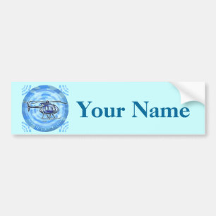 Blue Sky Helicopter  bumper sticker