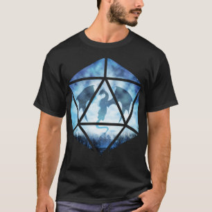 Blue Sky Ice Dragon D20 T-Shirt