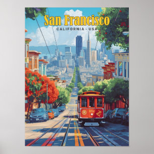 Blue Sky in San Francisco California USA Poster