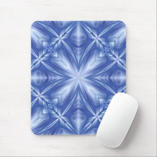 Blue Sky Milky White Clouds Abstract Pattern Mouse Pad