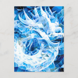 Blue Sky Mosaic Dragon Announcement Postcard