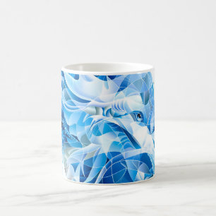 Blue Sky Mosaic Dragon Coffee Mug