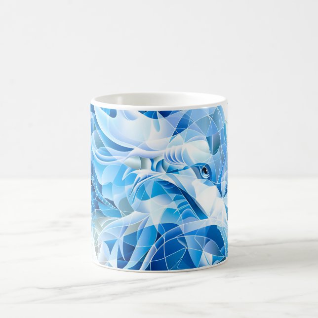 Blue Sky Mosaic Dragon  Coffee Mug (Center)
