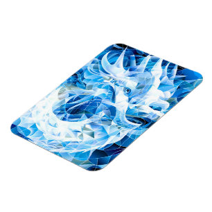 Blue Sky Mosaic Dragon Magnet