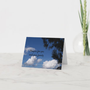 Blue sky on a sympathy card