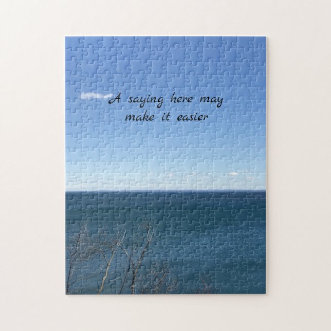 Blue Sky Over Lake Superior Jigsaw Puzzle (Vertical)